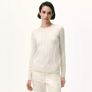Women's Brooks Brothers Cream Cashmere Crewneck Sweater Retails $498 | Size: S
